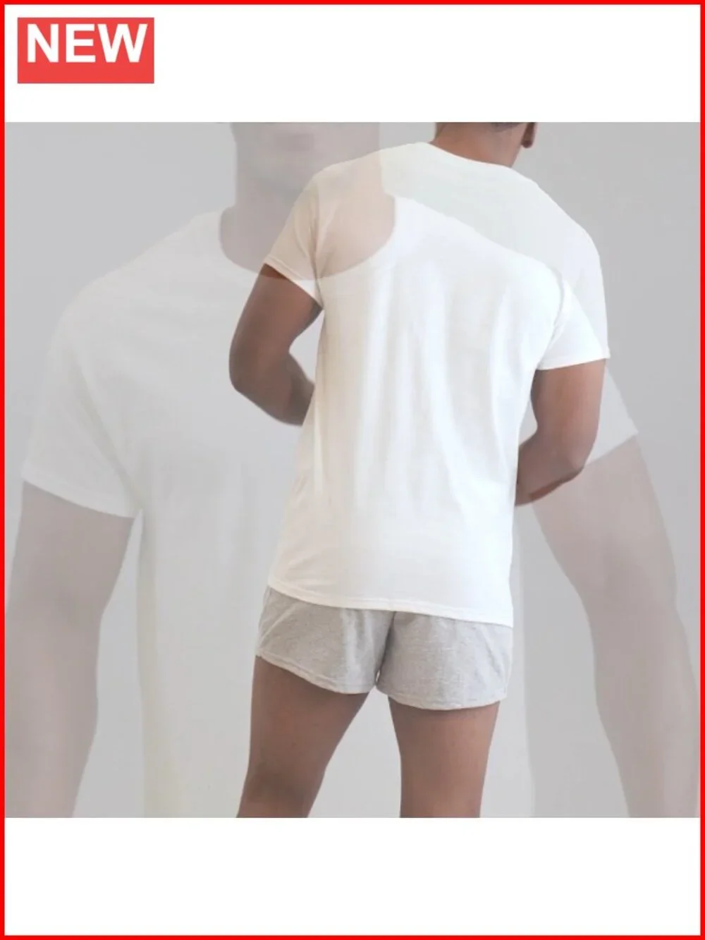 Moisture Wicking Tag Free Crew Tee Undershirts 6 Pack